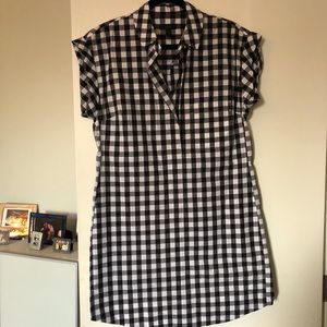 J. Crew checkered roll sleeve dress